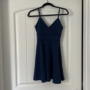 Jun & Ivy navy blue dress with adjustable straps. Bought from Francesca’s.